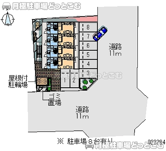 銚子市田中町4－12の月極駐車場2