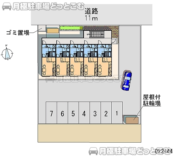 旭川市東光3条3－1－4の月極駐車場2