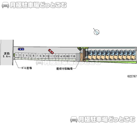 彦根市地蔵町70－1の月極駐車場1