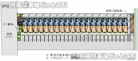 磐田市上大之郷113の月極駐車場1