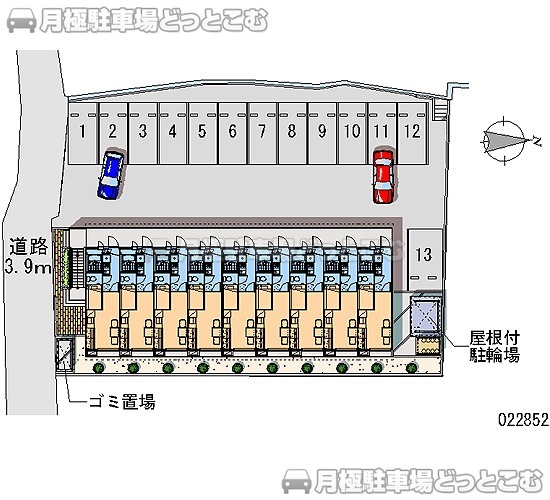敦賀市長沢13－10－1の月極駐車場1