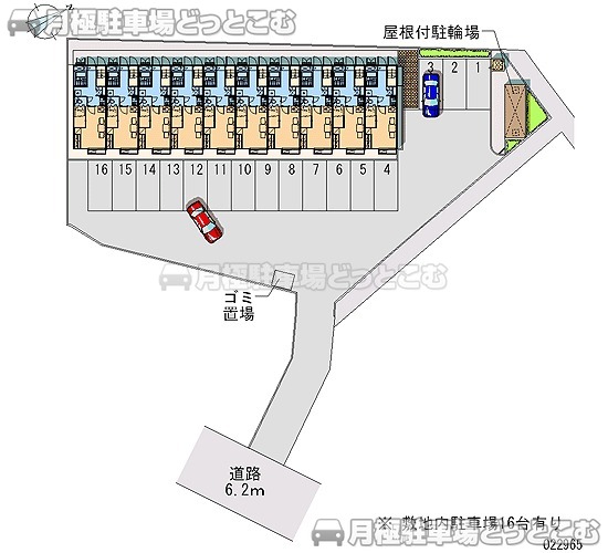 福岡市東区松崎2－2－22の月極駐車場1