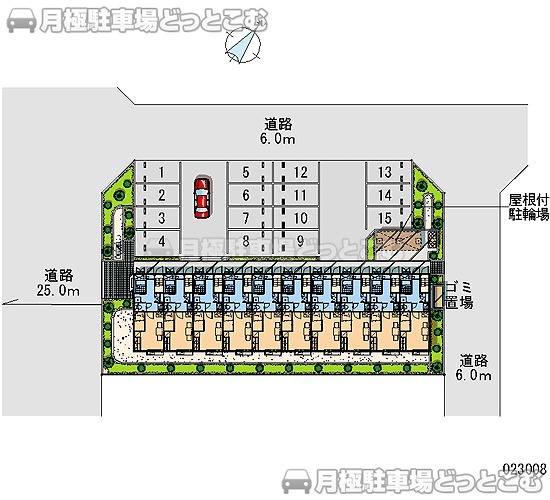 宇都宮市下栗町2935－1の月極駐車場1