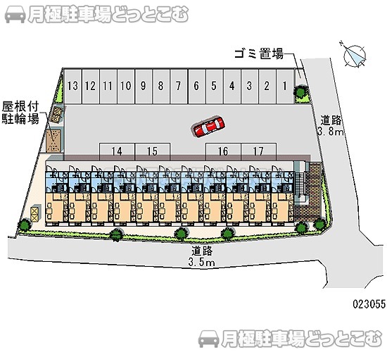 富士宮市山宮990－2の月極駐車場2