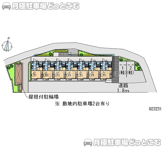守口市八雲西町1－46－8の月極駐車場1