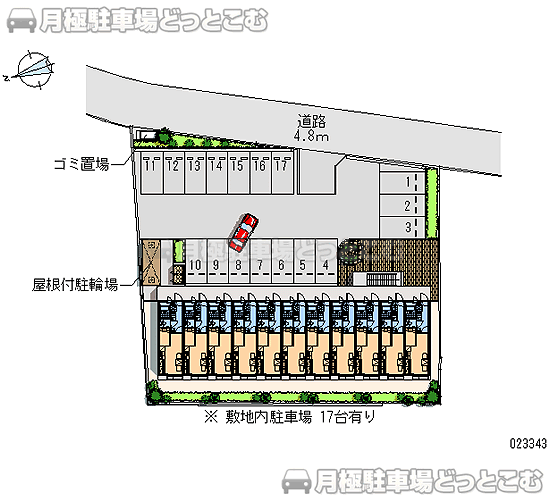 薩摩川内市平佐町藤崎2151－5の月極駐車場1