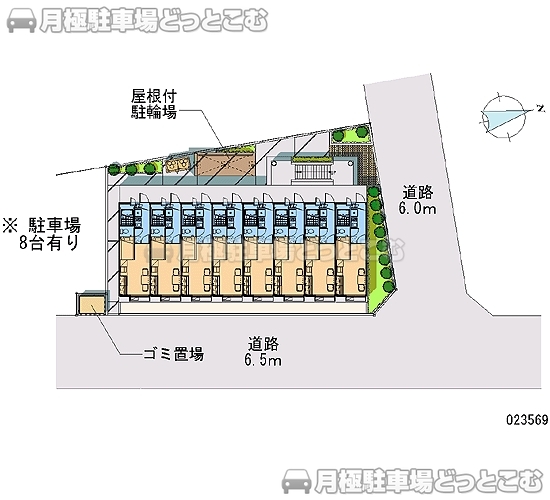 志木市上宗岡2－14－35の月極駐車場2