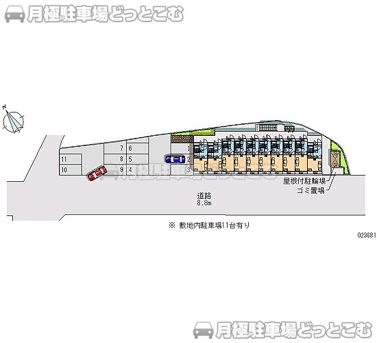 明石市大久保町大窪1572－1の月極駐車場2