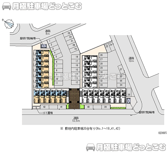 千歳市富丘4－17－3の月極駐車場2