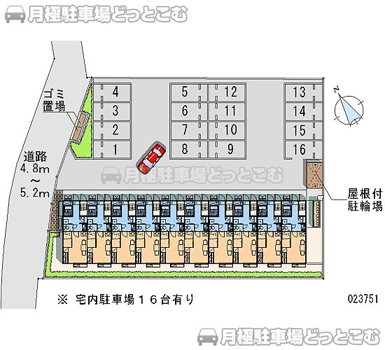 伊勢崎市下触町659－41の月極駐車場2