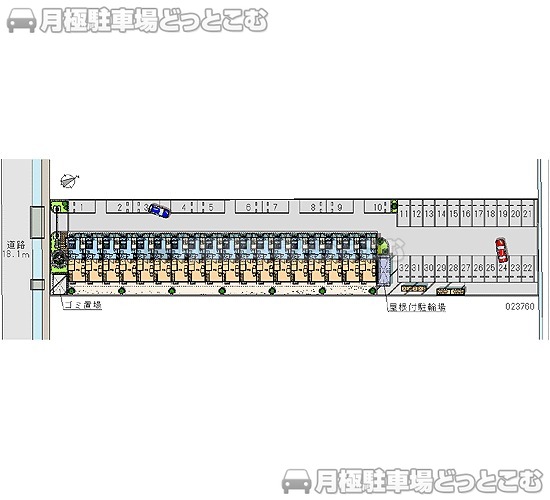高岡市横田399の月極駐車場1