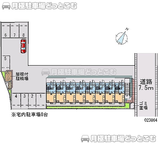 静岡市清水区横砂中町20－17の月極駐車場1