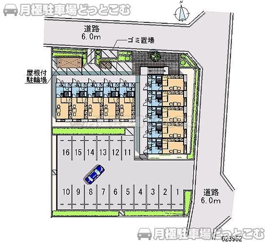 東松山市沢口町20－7の月極駐車場1