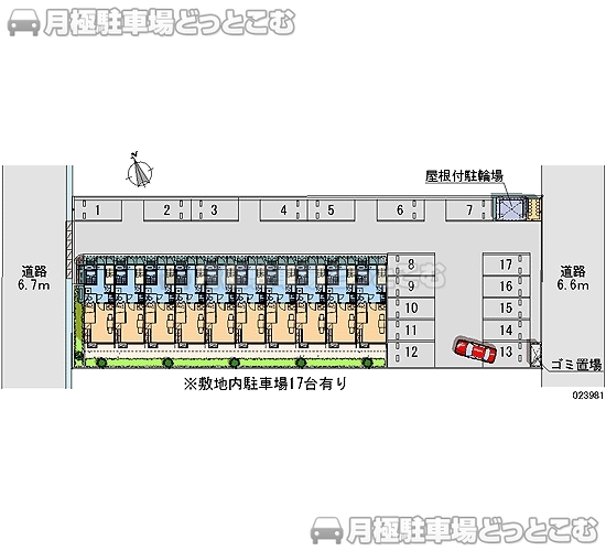高岡市石瀬918－1の月極駐車場2