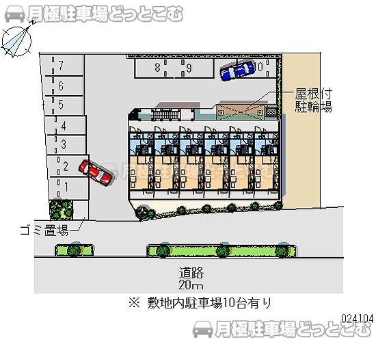 八王子市元八王子町2－1913－9の月極駐車場1