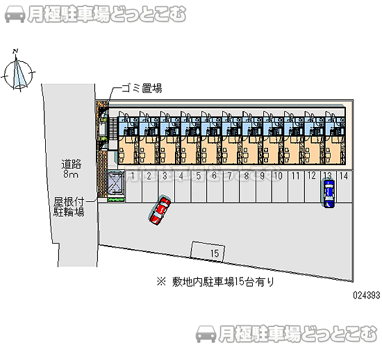 札幌市清田区真栄一条1－16－38の月極駐車場2