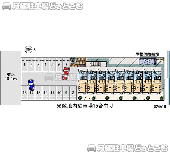 小松市白江町ロ121－1の月極駐車場1