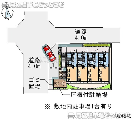 枚方市都丘町8－3の月極駐車場1