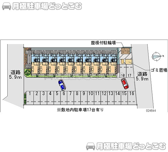 塩尻市大門桔梗町14－5の月極駐車場1