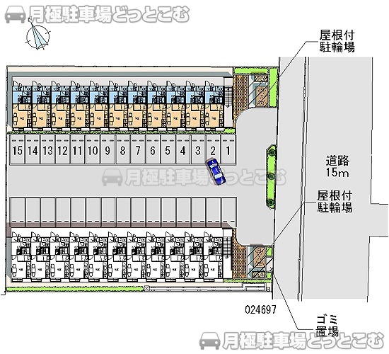 沼津市原町中3－14－5の月極駐車場2