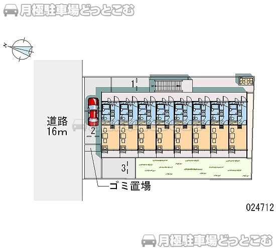 大阪市淀川区野中北1－17－27の月極駐車場1