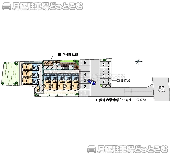 印西市木下1477－2の月極駐車場2