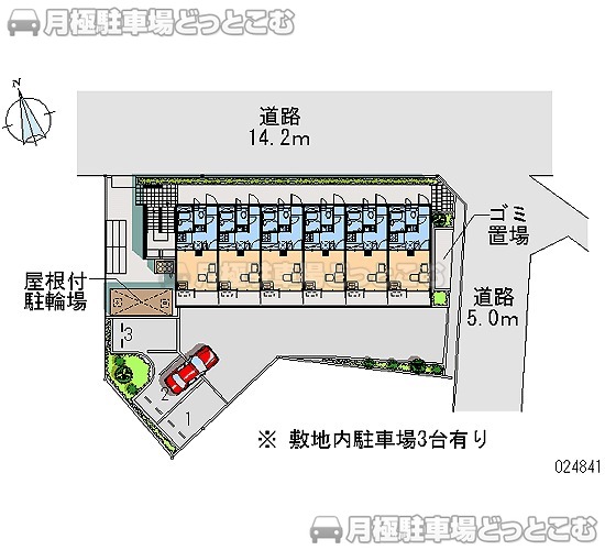 府中市分梅町3－37－3の月極駐車場1