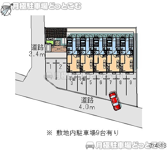 光市中央1－5－5の月極駐車場1
