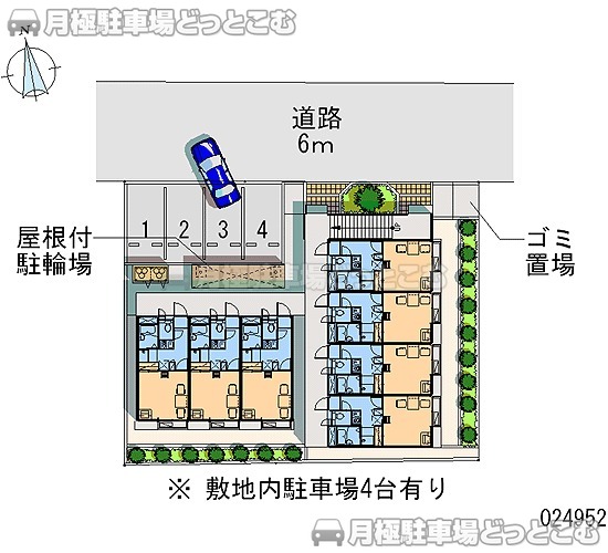 坂戸市南町8－5の月極駐車場1
