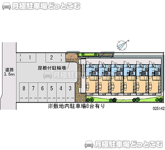 岡崎市富永町番丈目20－1の月極駐車場2