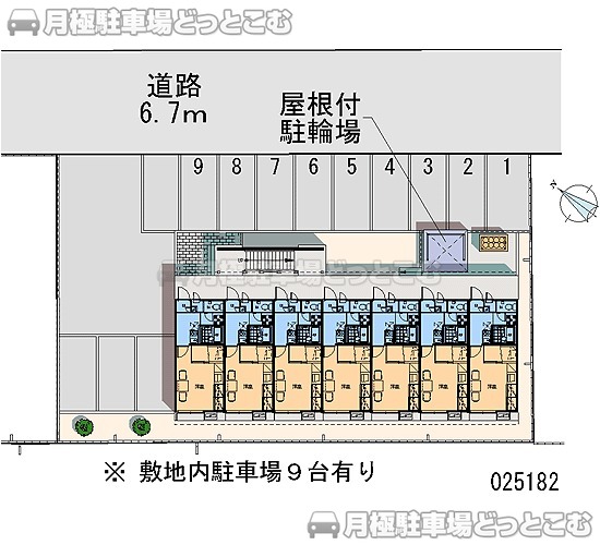 青森市原別5－17－17の月極駐車場2