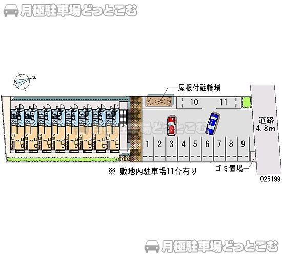 大津市蓮池町5－38の月極駐車場1