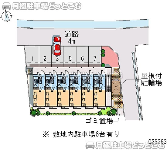 松山市石手5－4－31の月極駐車場2