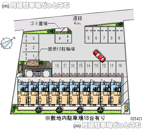 日進市藤塚7－151－1の月極駐車場1