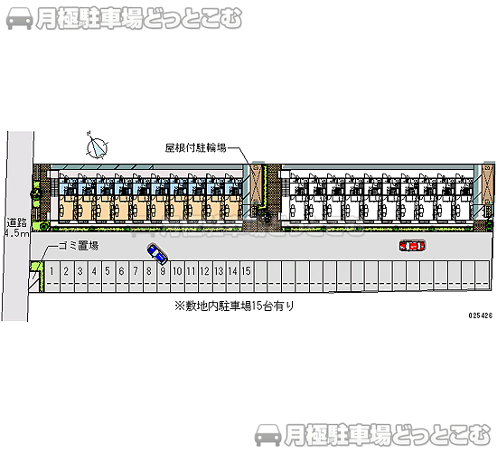 蒲郡市形原町北新田41－4の月極駐車場1