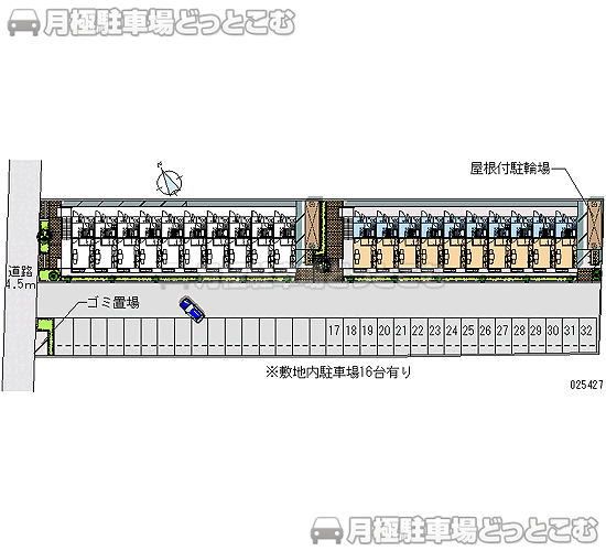 蒲郡市形原町北新田41－4の月極駐車場1