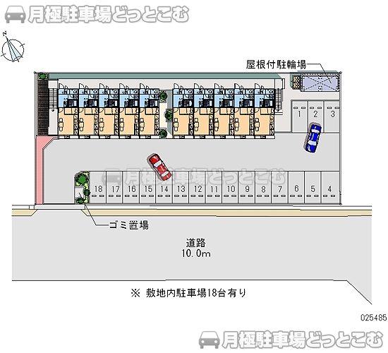 黒川郡大和町吉岡上柴崎39－1の月極駐車場2