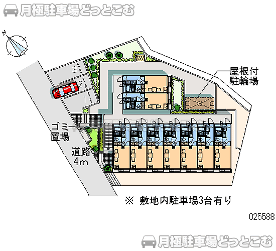 横浜市鶴見区馬場2－20－23の月極駐車場1