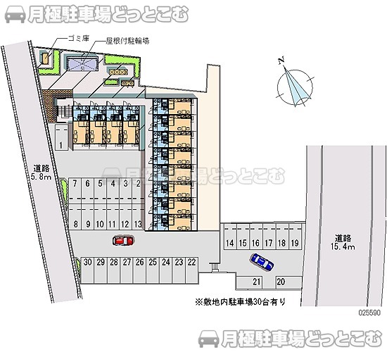 一関市青葉2－8－10の月極駐車場2