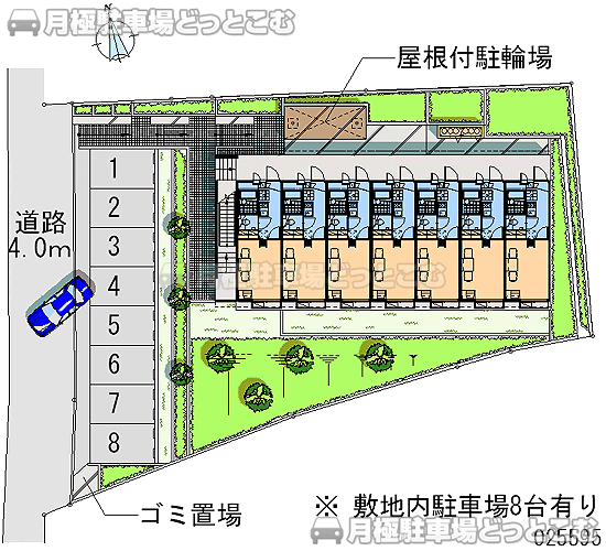 名古屋市天白区天白町平針大根ヶ越235の月極駐車場1