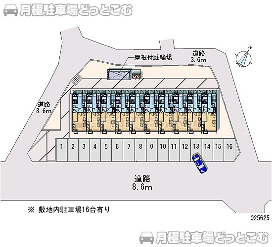 青森市富田2－24－53の月極駐車場2