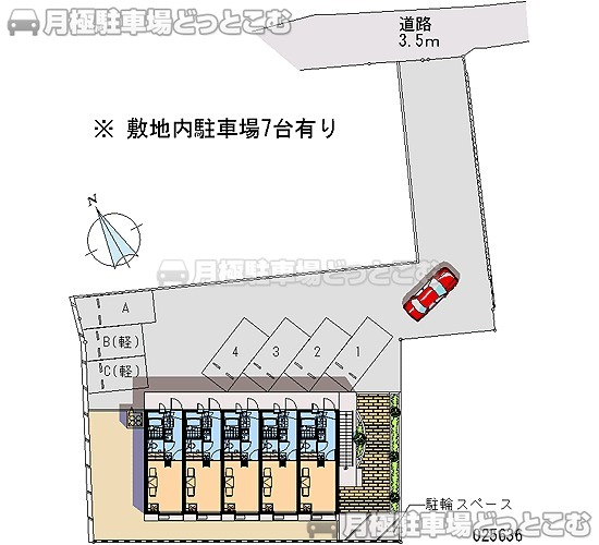 熊本市西区池田2－50－18の月極駐車場1