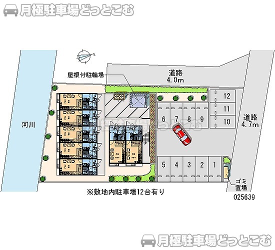 福島市森合中川8－5の月極駐車場2