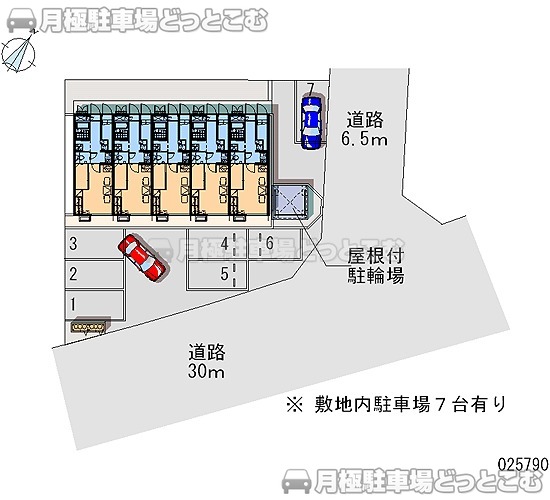 青森市自由ケ丘2－12－13の月極駐車場2