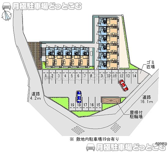 松江市東生馬町508－1の月極駐車場2