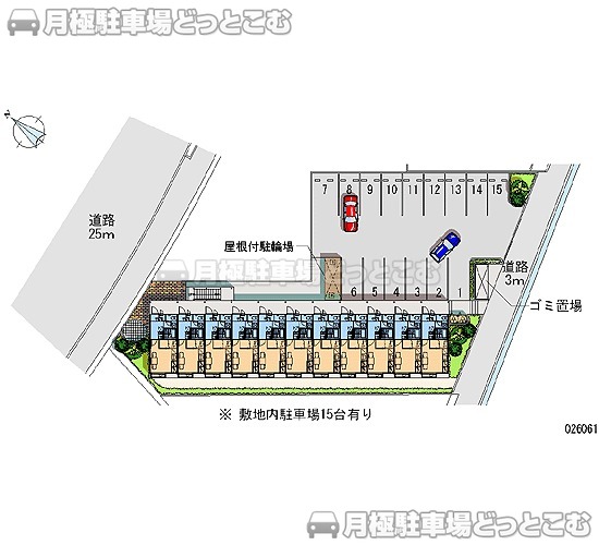 倉敷市西阿知町西原814－2の月極駐車場1