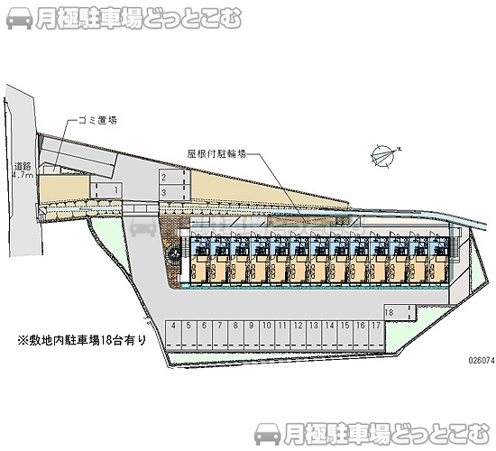 佐世保市愛宕町156－1の月極駐車場1