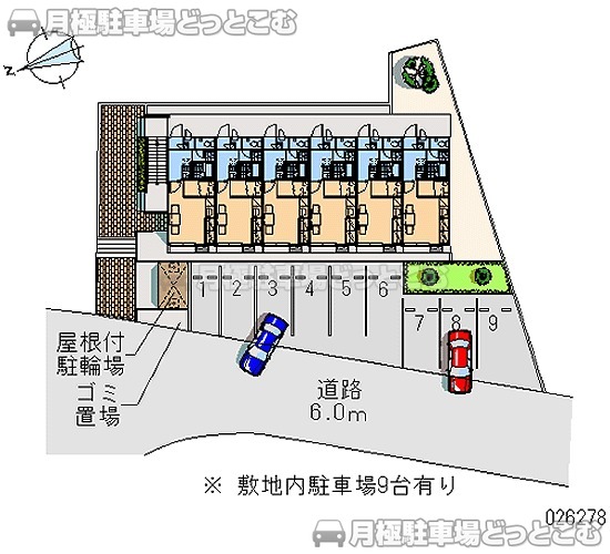 松江市国屋町155－4の月極駐車場2