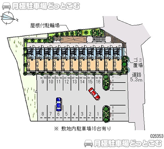 堺市中区深井中町1952－2の月極駐車場2