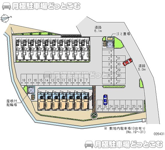 福島市鎌田一本松7－1の月極駐車場2